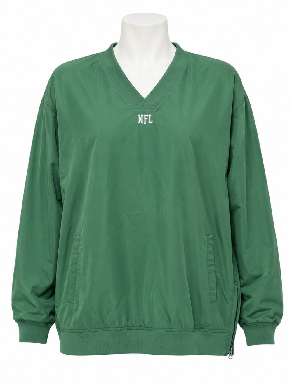 NFL Sideline Pullover Windbreaker Jets Packers Eagles Football Fan Vintage XL